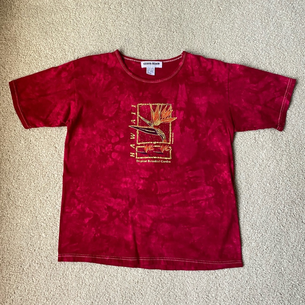 Vintage Tie-Dyed Hawaii Botanical Garden T-Shirt